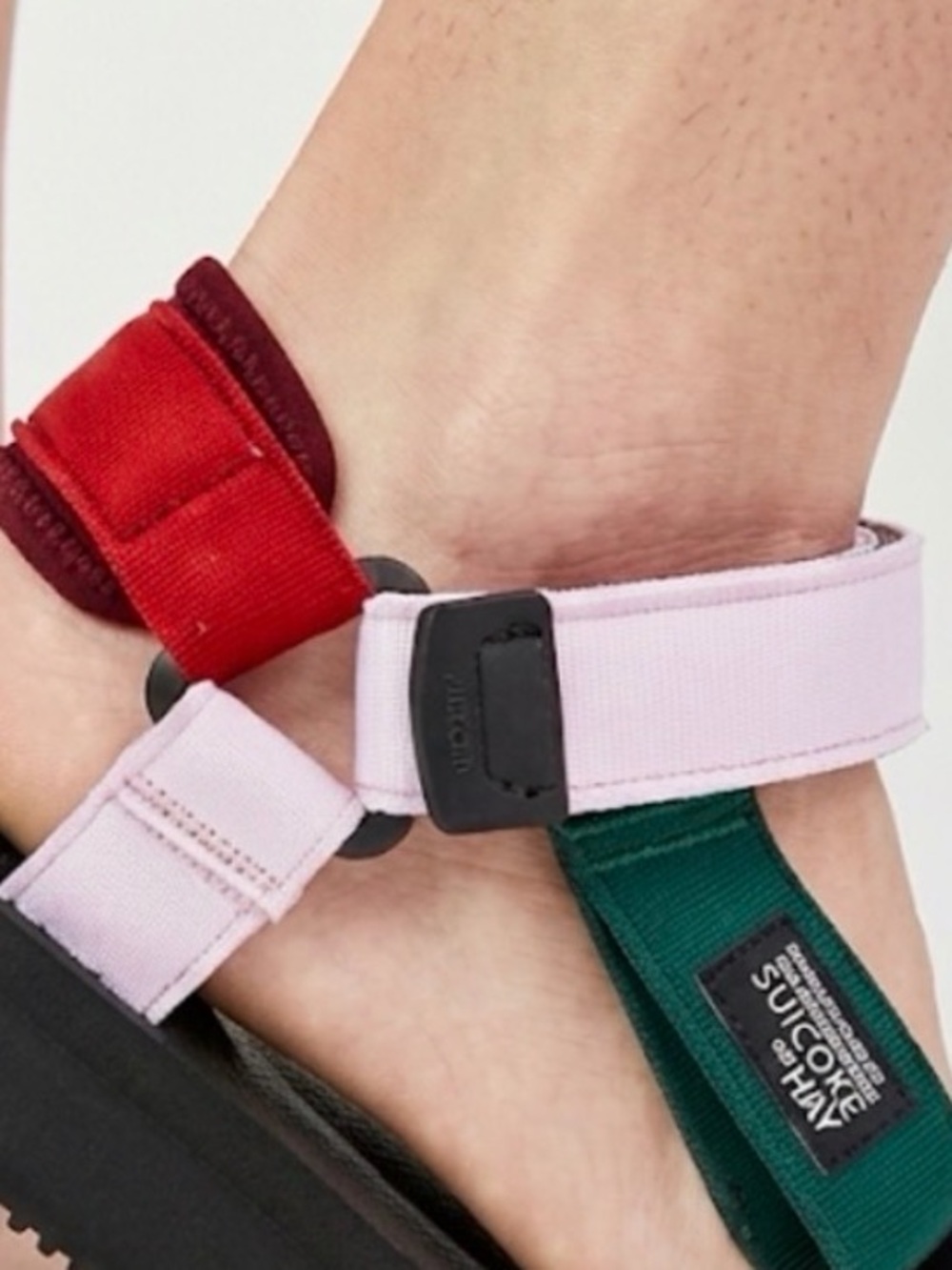 Suicoke X HAY DEPA 2.0 Sandals Size 8 Pink Red Blue Green Urban Sport Colour-Way - Picture 5 of 10
